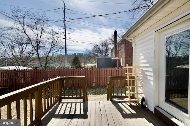 wooden deck with fence