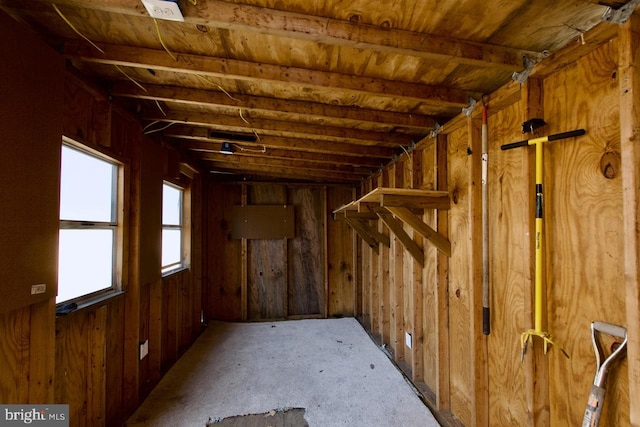 view of storage room