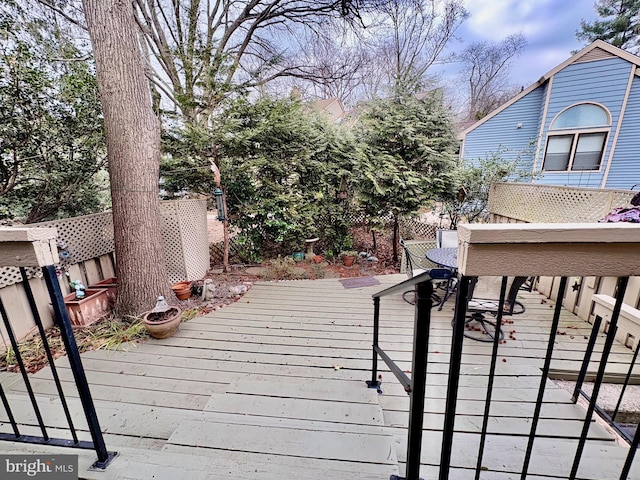 wooden deck with fence