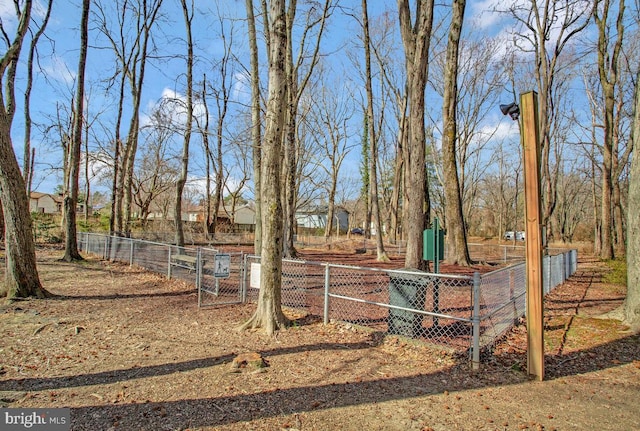 view of yard with a gate and fence