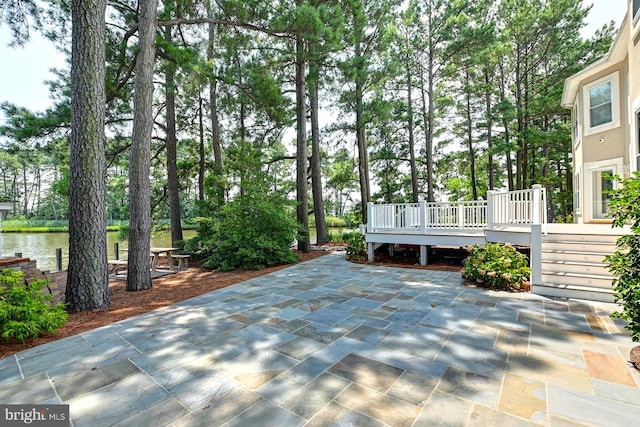 view of patio / terrace featuring a deck