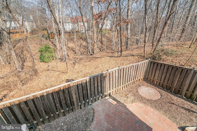 view of patio / terrace featuring fence private yard