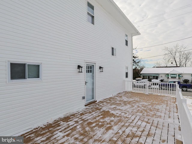 rear view of property with a deck