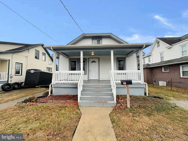 bungalow-style home featuring covered porch