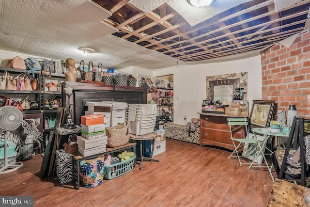 interior space with wood finished floors