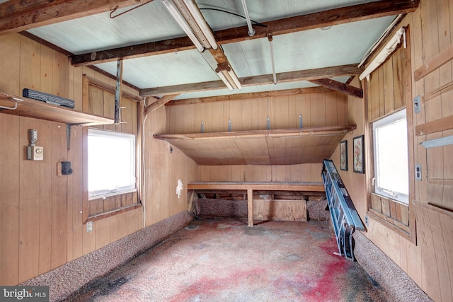 view of storage area
