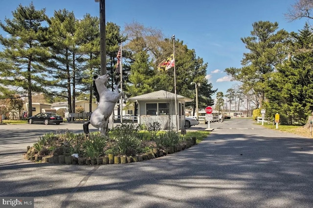 view of street featuring traffic signs