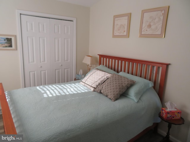 bedroom with a closet