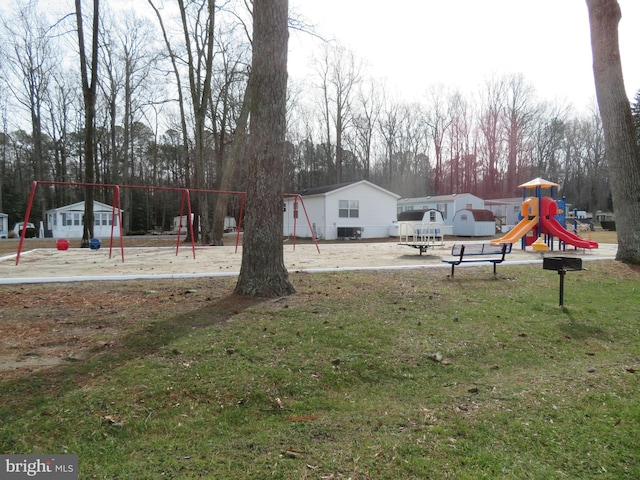 view of yard with playground community