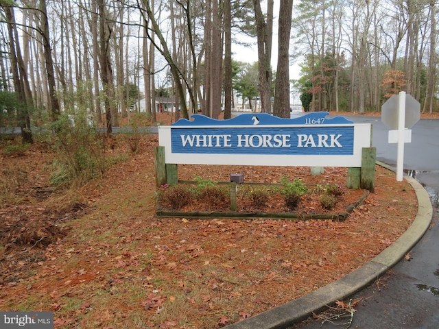 view of community sign