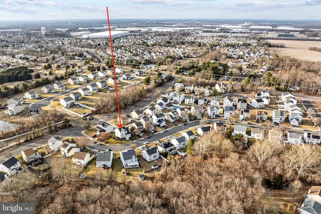 bird's eye view featuring a residential view