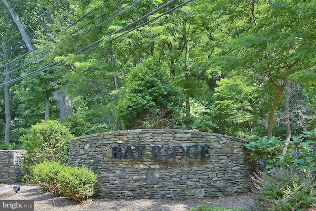 view of community sign