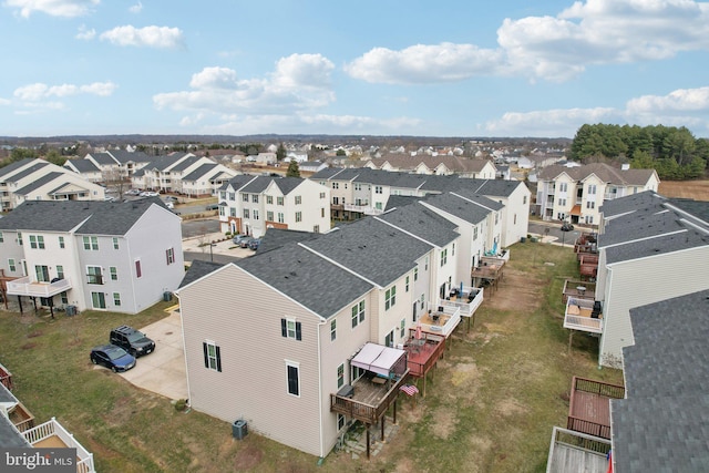 bird's eye view featuring a residential view