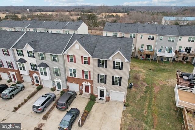 drone / aerial view featuring a residential view