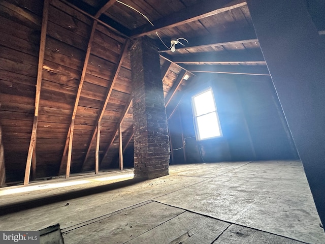 view of attic