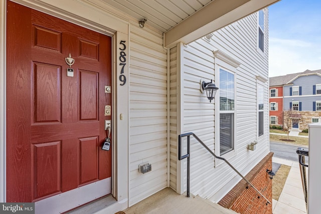 view of doorway to property