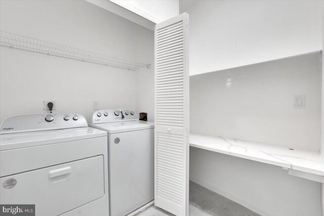 11379 Aristotle Dr Unit 10-409, Fairfax, VA 22030 - washroom with washing machine and clothes dryer