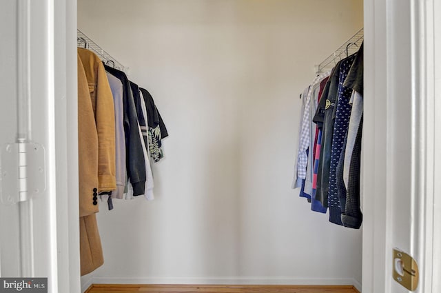 view of walk in closet