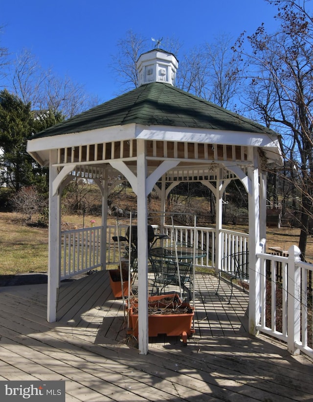 exterior space with a gazebo