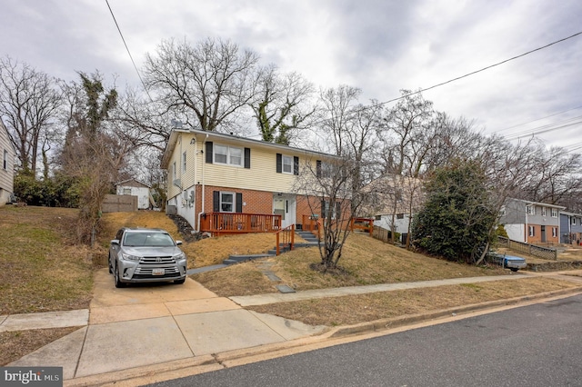 view of front of property with brick siding