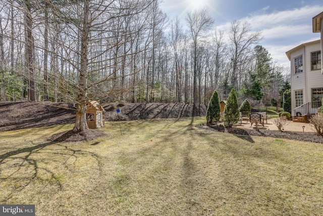 view of yard featuring a patio