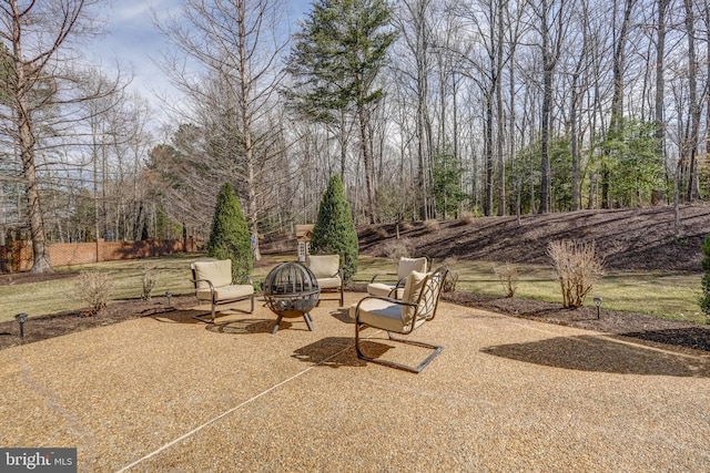 view of yard featuring a patio area