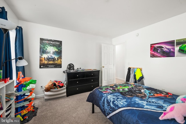 view of carpeted bedroom