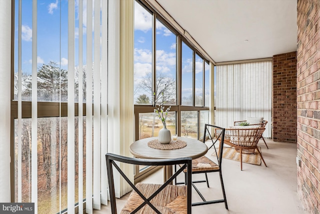 sunroom featuring a wealth of natural light