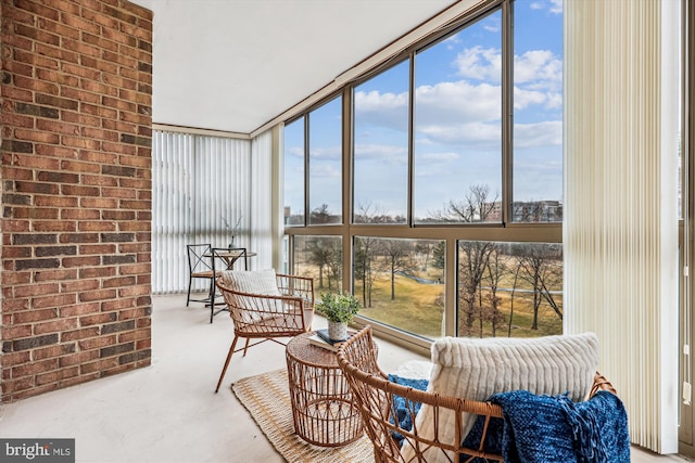 view of sunroom