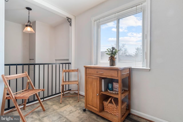 sitting room with baseboards