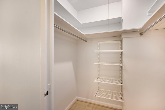 view of walk in closet