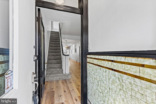 interior space with wood finished floors