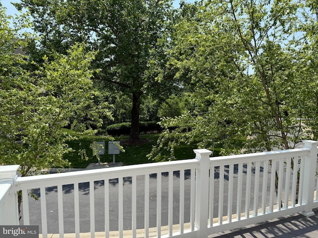 2114 Split Creek Ln, Hanover, MD 21076 - wooden terrace featuring view of scattered trees