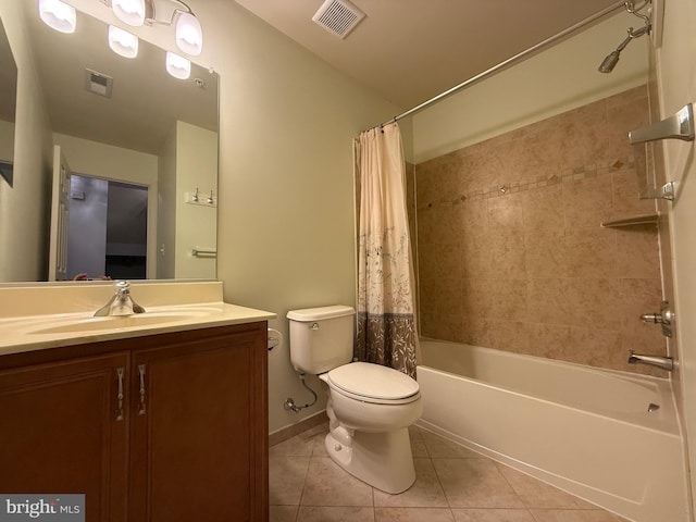 2114 Split Creek Ln, Hanover, MD 21076 - full bathroom featuring tile patterned floors, shower / tub combo with curtain, and vanity