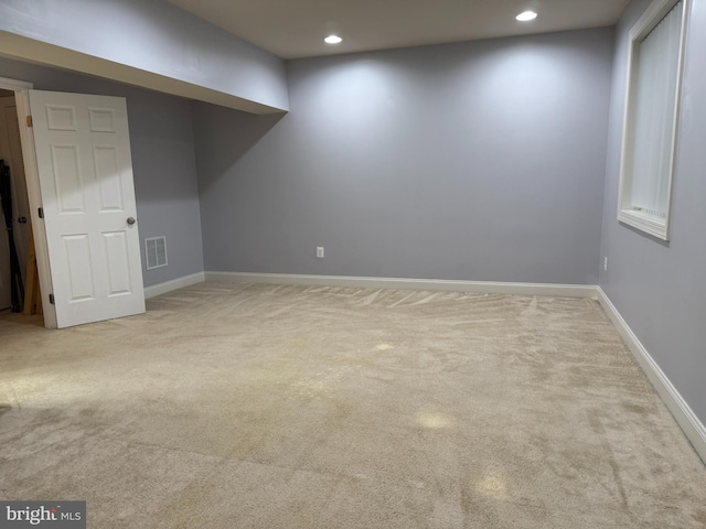 2114 Split Creek Ln, Hanover, MD 21076 - finished basement with carpet and recessed lighting