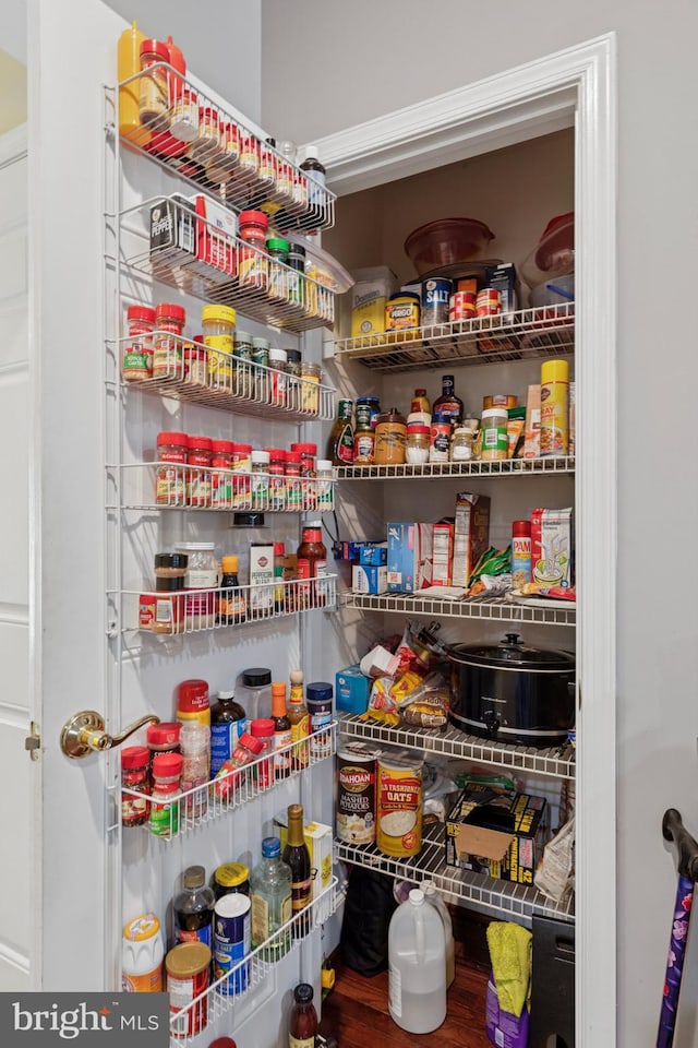 view of pantry