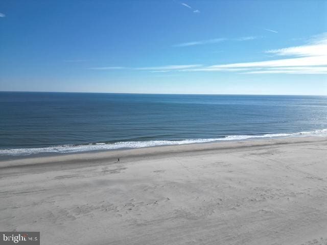 view of water feature featuring a beach view