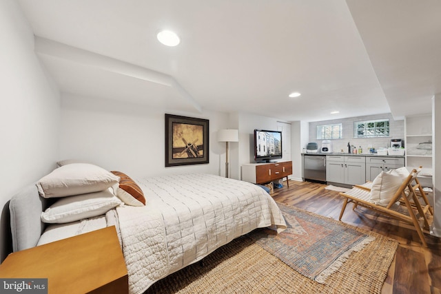 1619 Marion St NW, Washington, DC 20001 - bedroom featuring fridge, recessed lighting, and wood finished floors