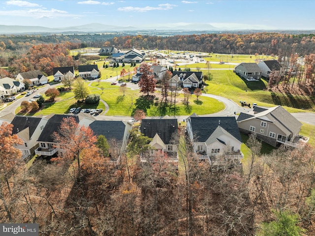 drone / aerial view with a residential view