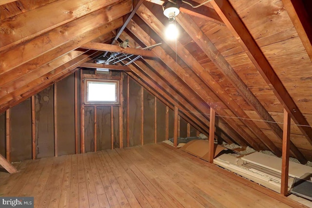 view of attic