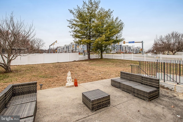 view of patio / terrace with a fenced backyard