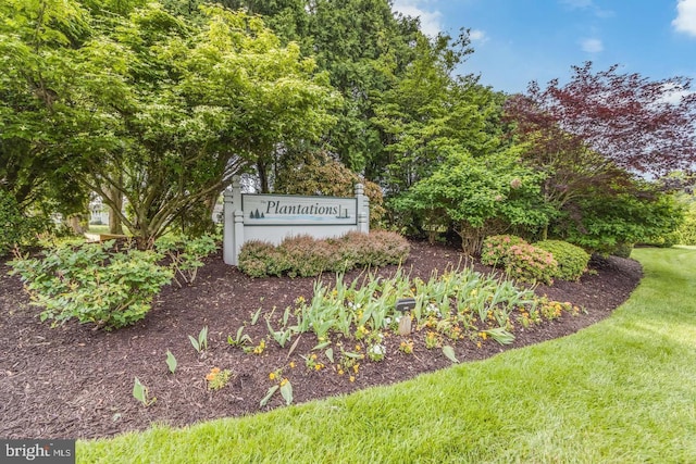 view of community sign