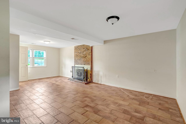 13498 Keytone Rd, Woodbridge, VA 22193 - unfurnished living room with baseboards and a fireplace