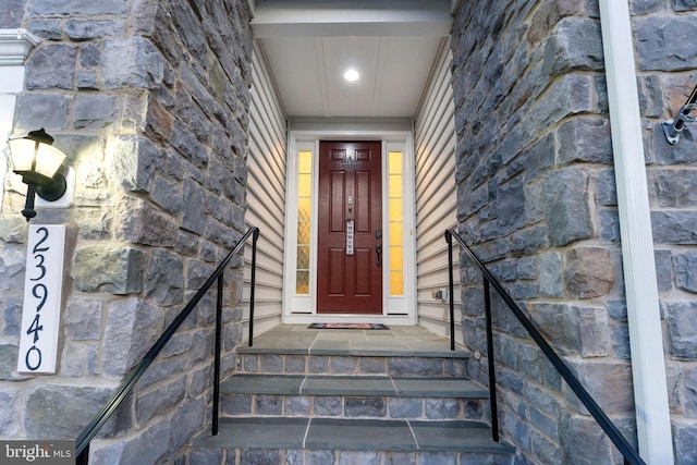 view of doorway to property