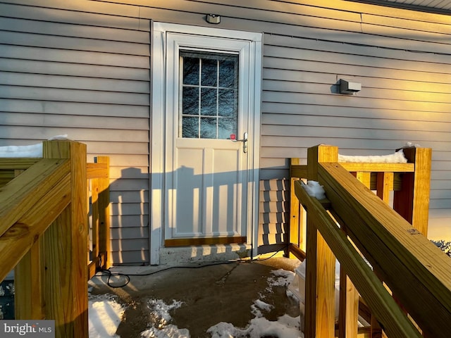 view of doorway to property