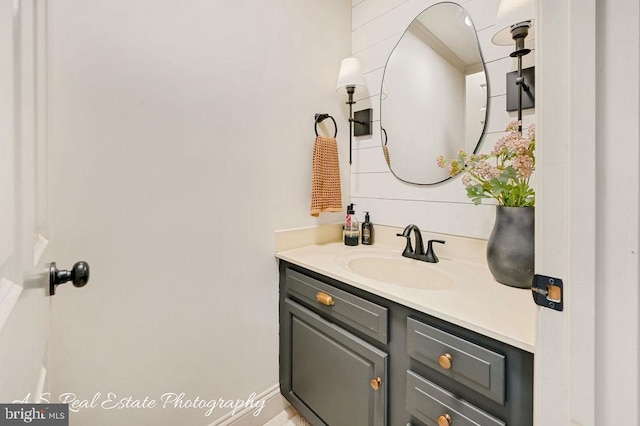 bathroom featuring vanity