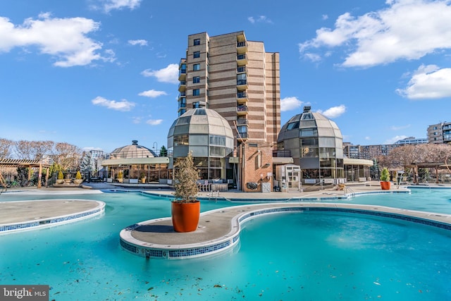 pool featuring a patio