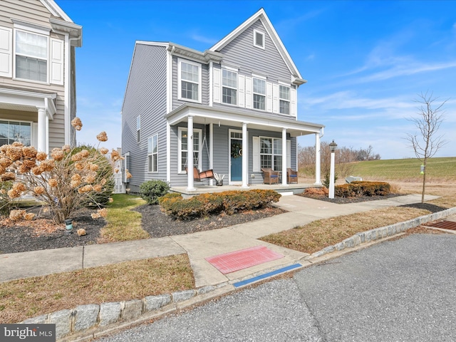 view of front of home with a porch