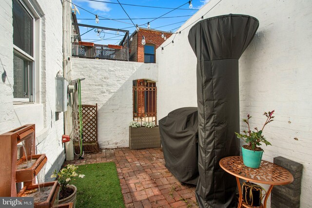 view of patio with fence