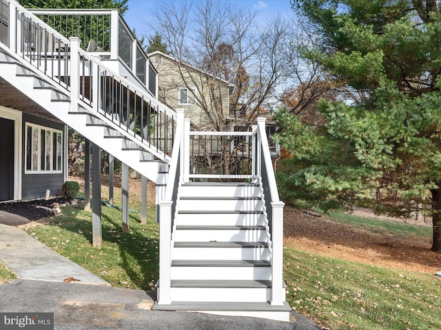 view of stairway